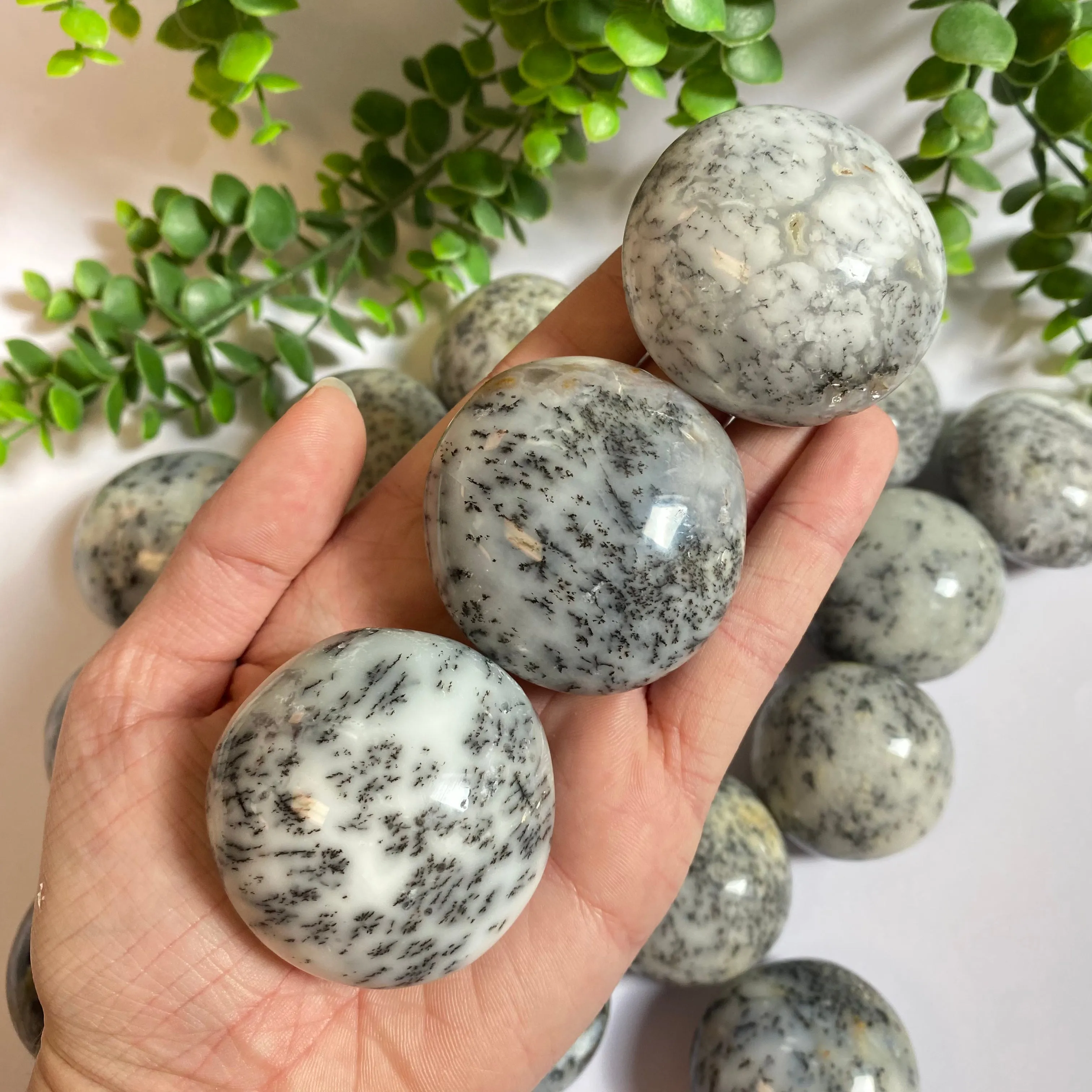 Dendritic Quartz Palm Stone
